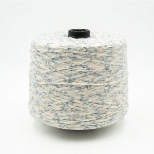 White with Blue Stripes 3-Warp 1-Weft Track Tape Yarn