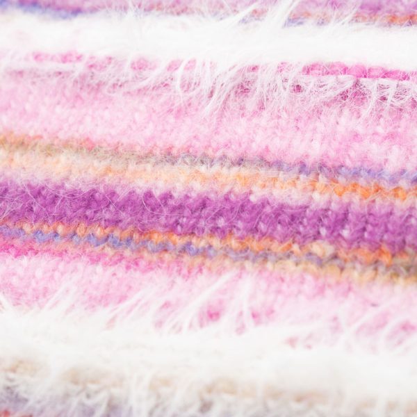 Floral Stripes Mink Yarn | YN2025008
