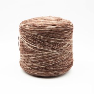 Brown-White Striations Air Spary Yarn
