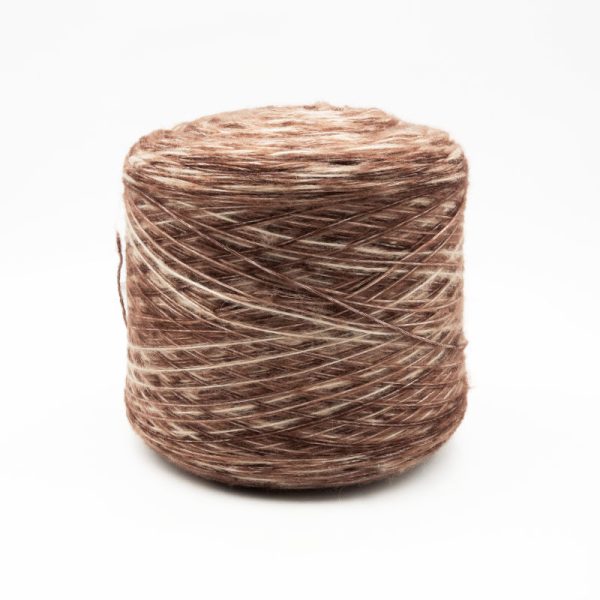 Brown-White Striations Air Spary Yarn