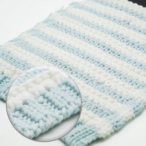 Blue Cloud Stripe Filled Yarn | YN2024054