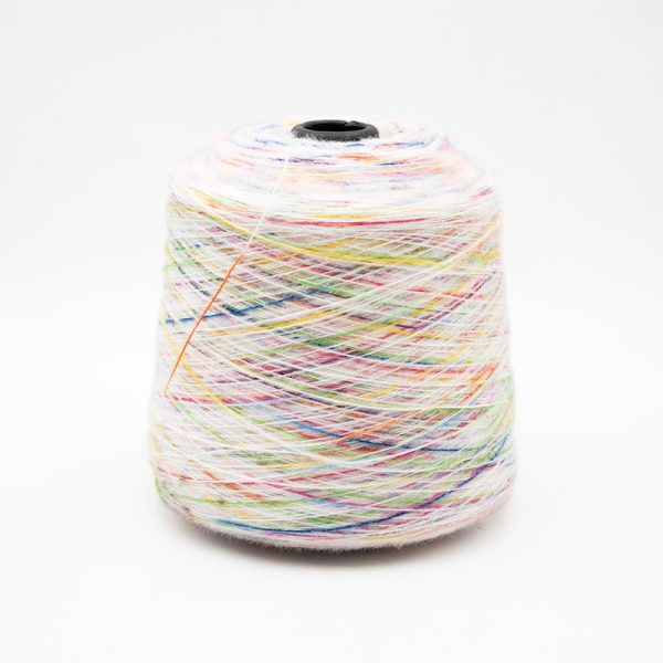 Rainbow White Cat Hair Yarn
