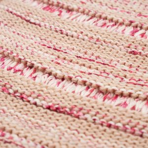Pink Rose Striped Tube Yarn | YN2024109