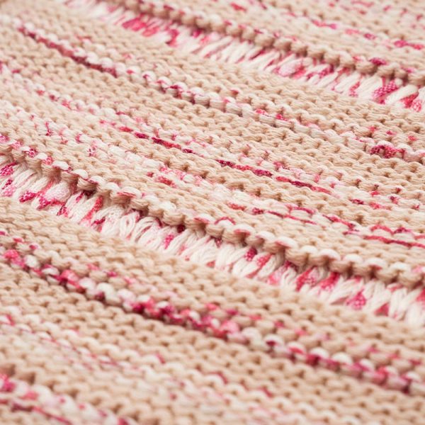 Pink Rose Striped Tube Yarn | YN2024109