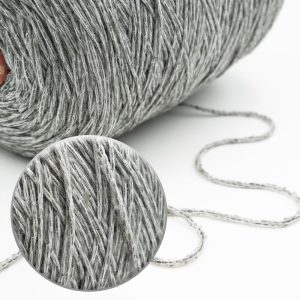Metallic Silver Tube Yarn