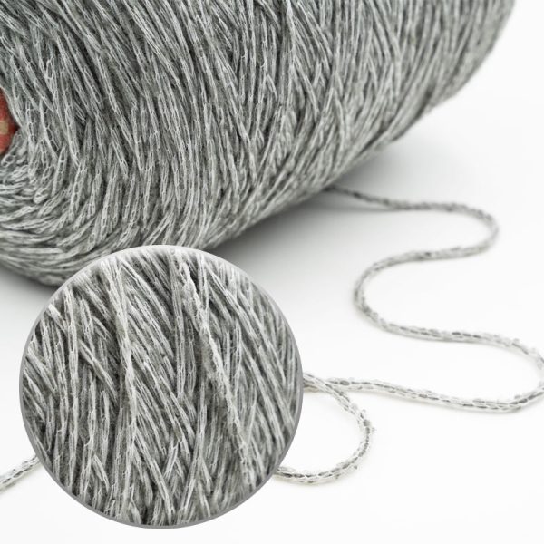 Metallic Silver Tube Yarn - Image 2