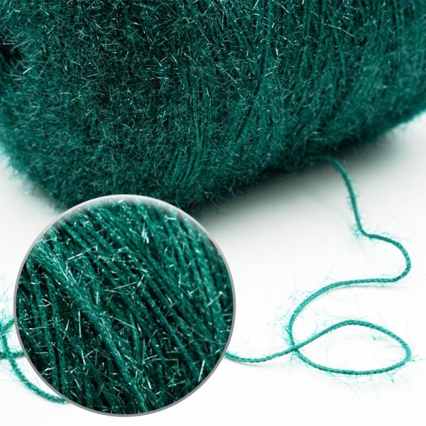 Deep Teal Feather Yarn - Image 2
