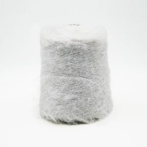 Metallic Silver Feather Yarn