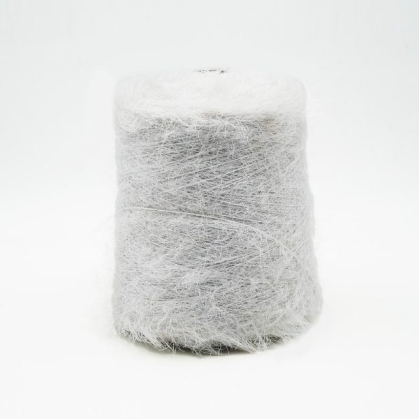 Metallic Silver Feather Yarn