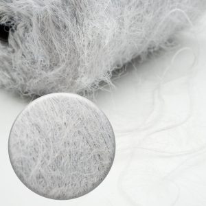 Metallic Silver Feather Yarn