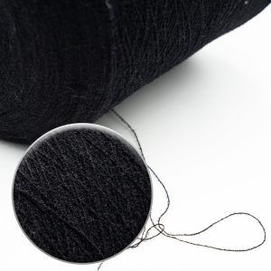 Jet Black Mink Yarn