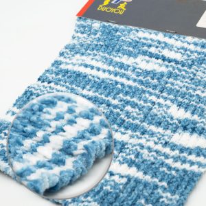Blue with White Stripes Chenille Yarn | YN2020043