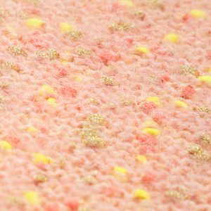 Pink Tape Yarn with Yellow Dots | YN18084