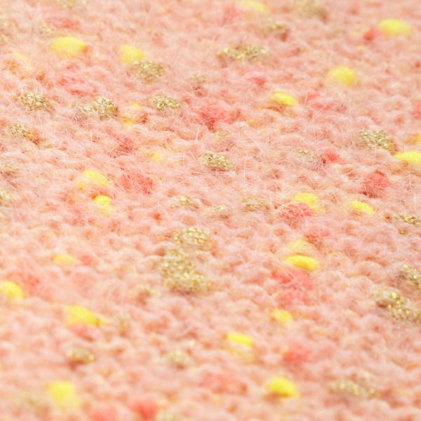 Pink Tape Yarn with Yellow Dots | YN18084