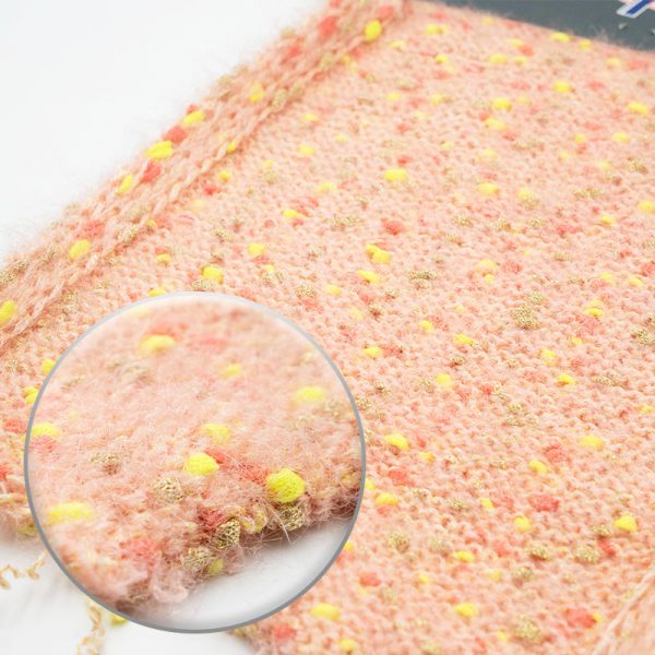 Pink Tape Yarn with Yellow Dots | YN18084 - Image 2