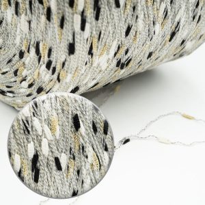 Gray Sausage Yarn with Black and White Speckles