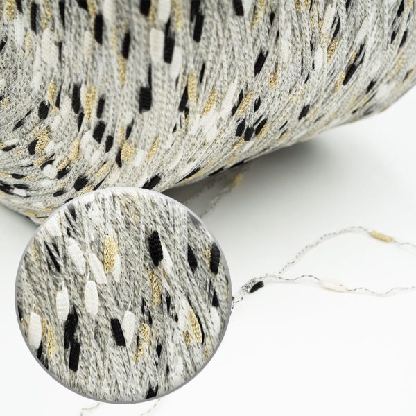 Gray Sausage Yarn with Black and White Speckles - Image 2