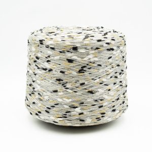 Gray Sausage Yarn with Black and White Speckles