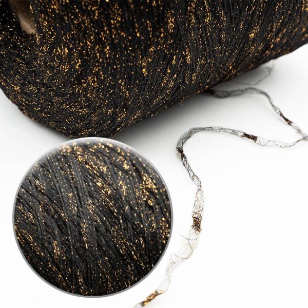 Black Sausage Yarn with Sparkle Effect - Image 2