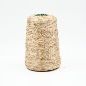 White Sausage Yarn with Glitter Effect