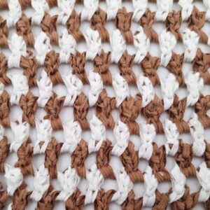 White Structured Knitted Tape Yarn | YN2025034