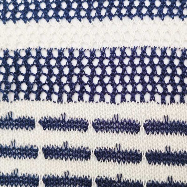 Blue and White Fasciated Yarn | YN2025042