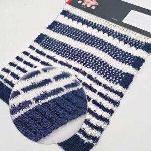 Blue and White Fasciated Yarn | YN2025042