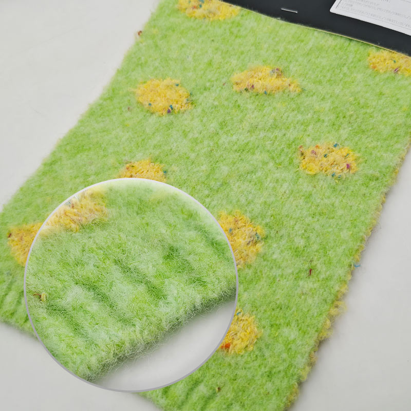 YN2025046 Brushed Yarn 1／5NM 56%RecyclePolyester36%Polyester5%Wool3%Spandex + 1／9NM 47%Polyester31%Wool18%Nylon4%Spandex (2)