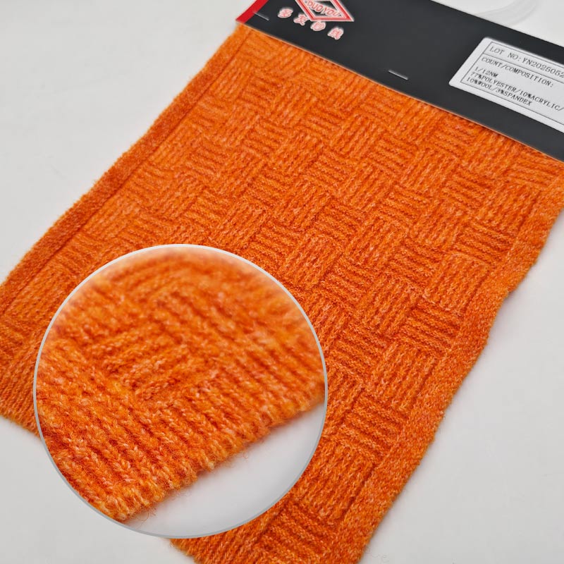 YN2025052 Sanded Yarn 1／12NM 77%Polyester10rylic10%Wool3%Spandex (2)