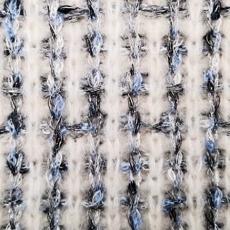 YN2025068 Tube Yarn + Air Spray Yarn 1／3.6NM 55rylic21%Polyester16%Nylon8%Wool + 13