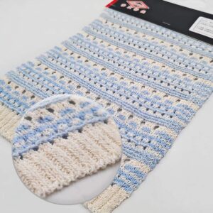 Blue and White Loop Yarn | YN2025096
